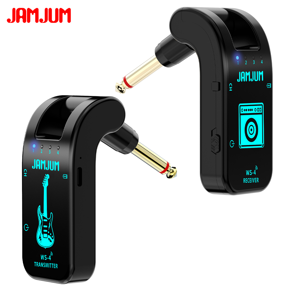 AliExpress 2.4G Wireless Guitar System – Black Transmitter & Receiver for Electric Guitar, EWI, Bass