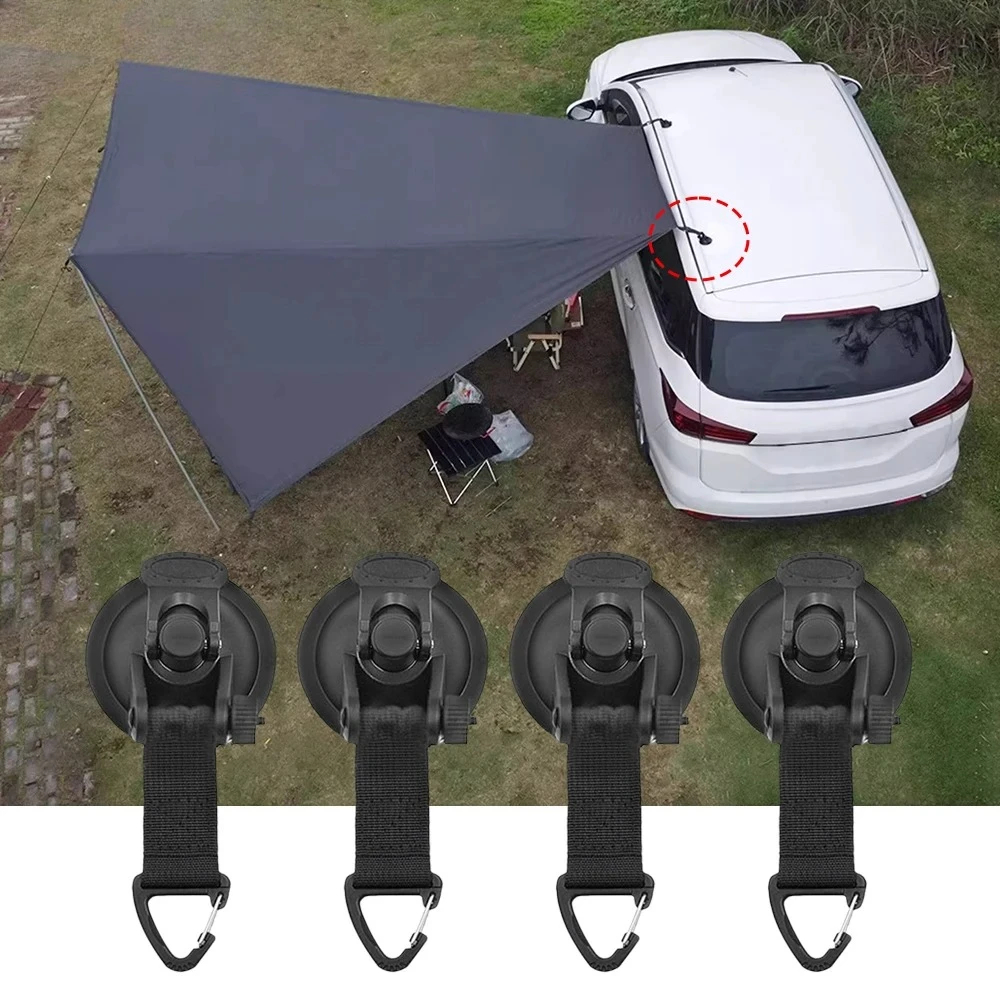 AliExpress 2/4pcs Car Tent Suction Cup Buckle Side Awning Anchors Outdoor Camping RV Van Accessory Secure Hook for Car RV Camping Accessory