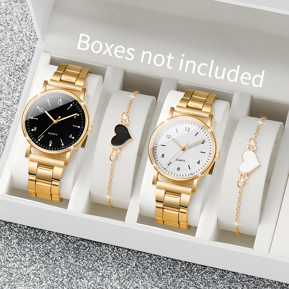 AliExpress 2/4PCS Fashion Arabic Dial Women Watches Simple Quaretz Wristwatch with Bracelets Set Reloj Mujer(Without Box)