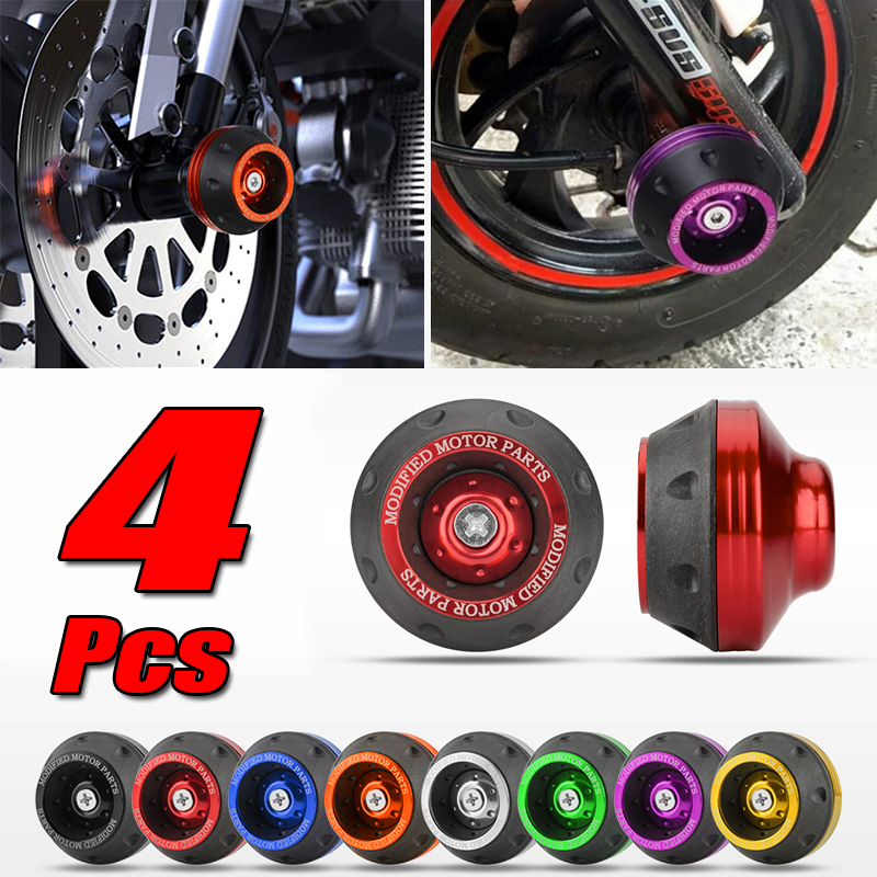 AliExpress 2/4Pcs Universal Motorcycle Wheel Protection Crash Pad Motorbike Crash Protectors Alloy Motocross Falling Front Fork Slider Cups