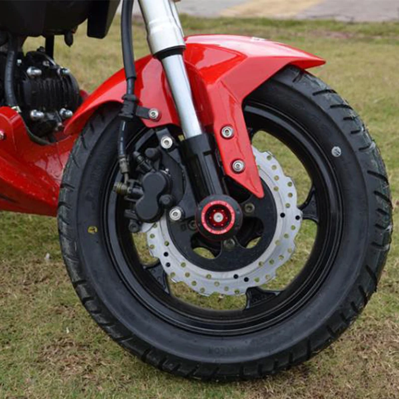AliExpress 2/4Pcs Universal Motorcycle Wheel Protection Crash Pad Motorbike Crash Protectors Alloy Motocross Falling Front Fork Slider Cups, view 2