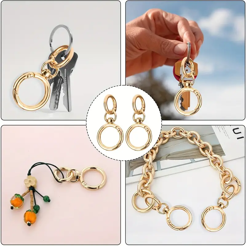 AliExpress Round Spring Snap Carabiner Clips (2, 5 or 10 Sets), view 6