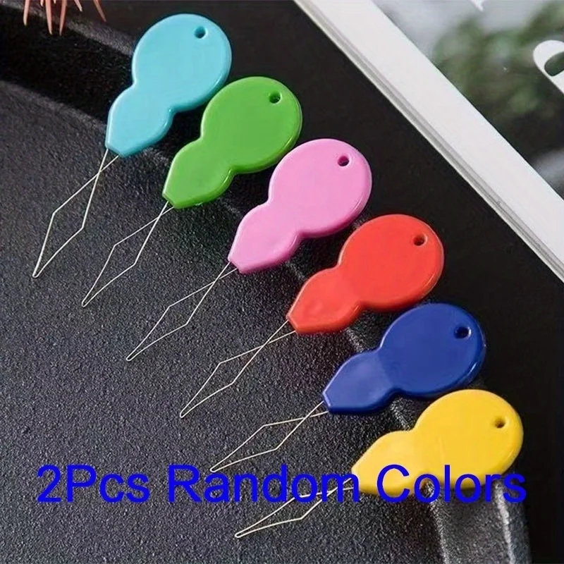 AliExpress 2/5/10pcs plastic needle thread - easy threading for hand sewing, handmade, knitted, quilted, and DIY art - random colors,, view 6