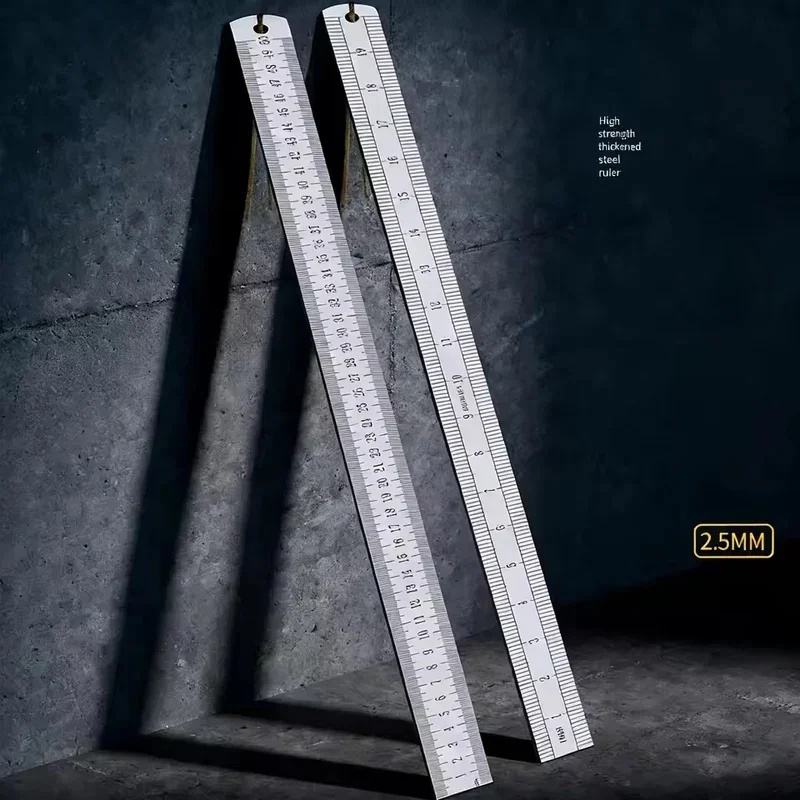 AliExpress 2.5mm Forged Longquan Steel Ruler 50cm Thickened Multi‑Purpose Car Tool for Measuring & Daily Self‑Defense, view 6
