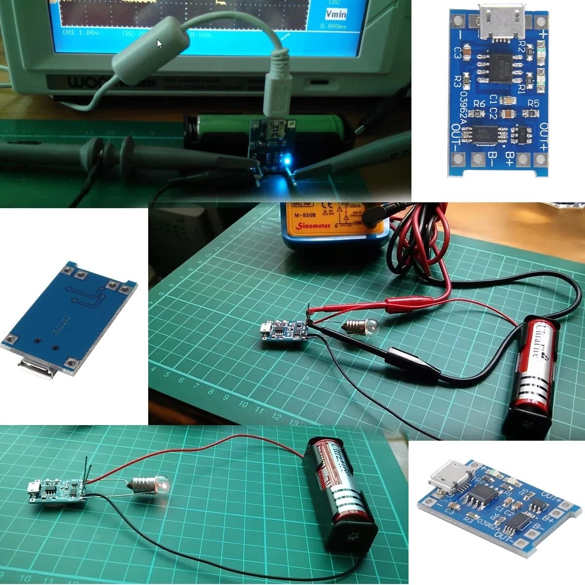 AliExpress 2/5PCS 5V 1A Micro/Type-c/Mini 18650 TP4056 Lithium Battery Charger Module Charging Board With Protection Dual Functions Li-ion, view 6