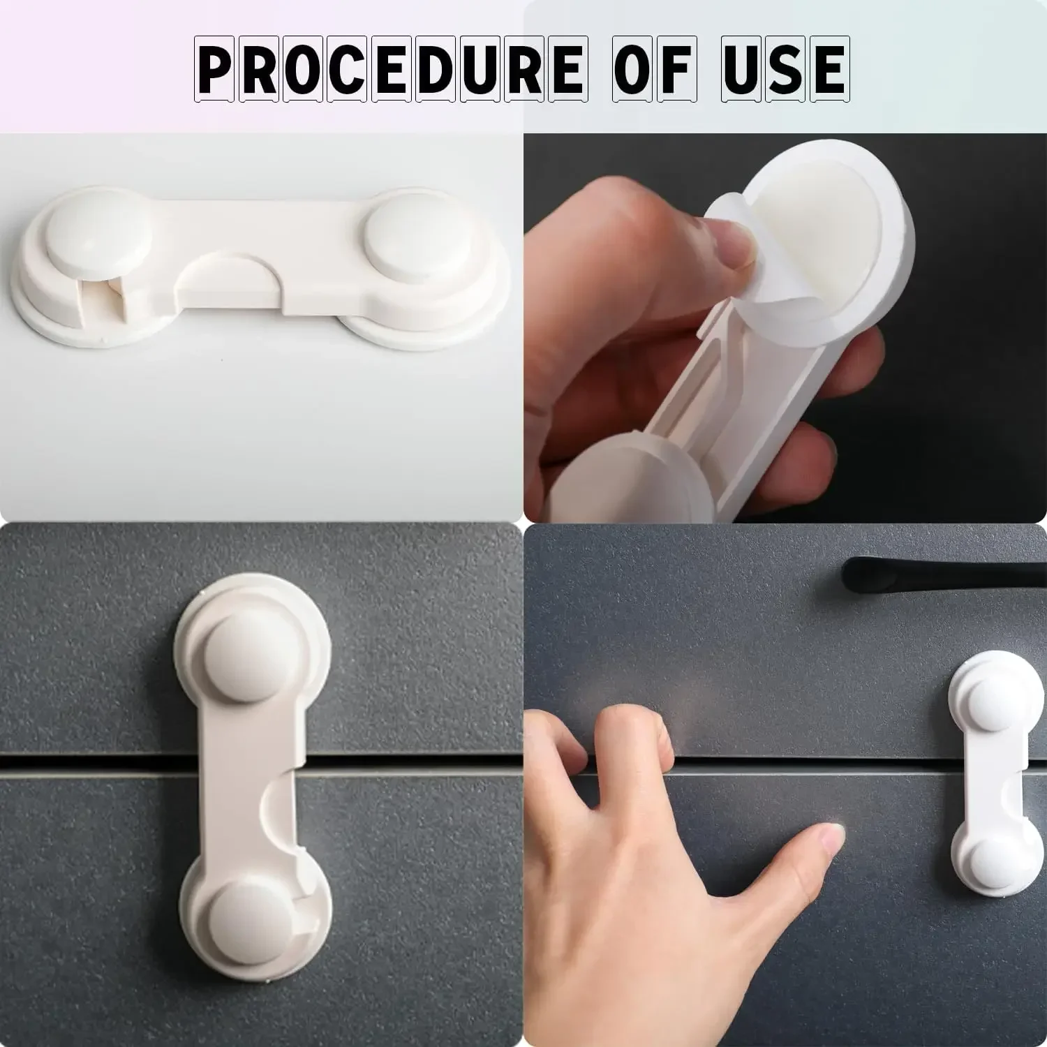 AliExpress 2/5PCS Home Baby Safety Multifunctional Drawer Lock Baby Proof Cabinet Locks Child Safety Door Locks  Baby Protection, view 6
