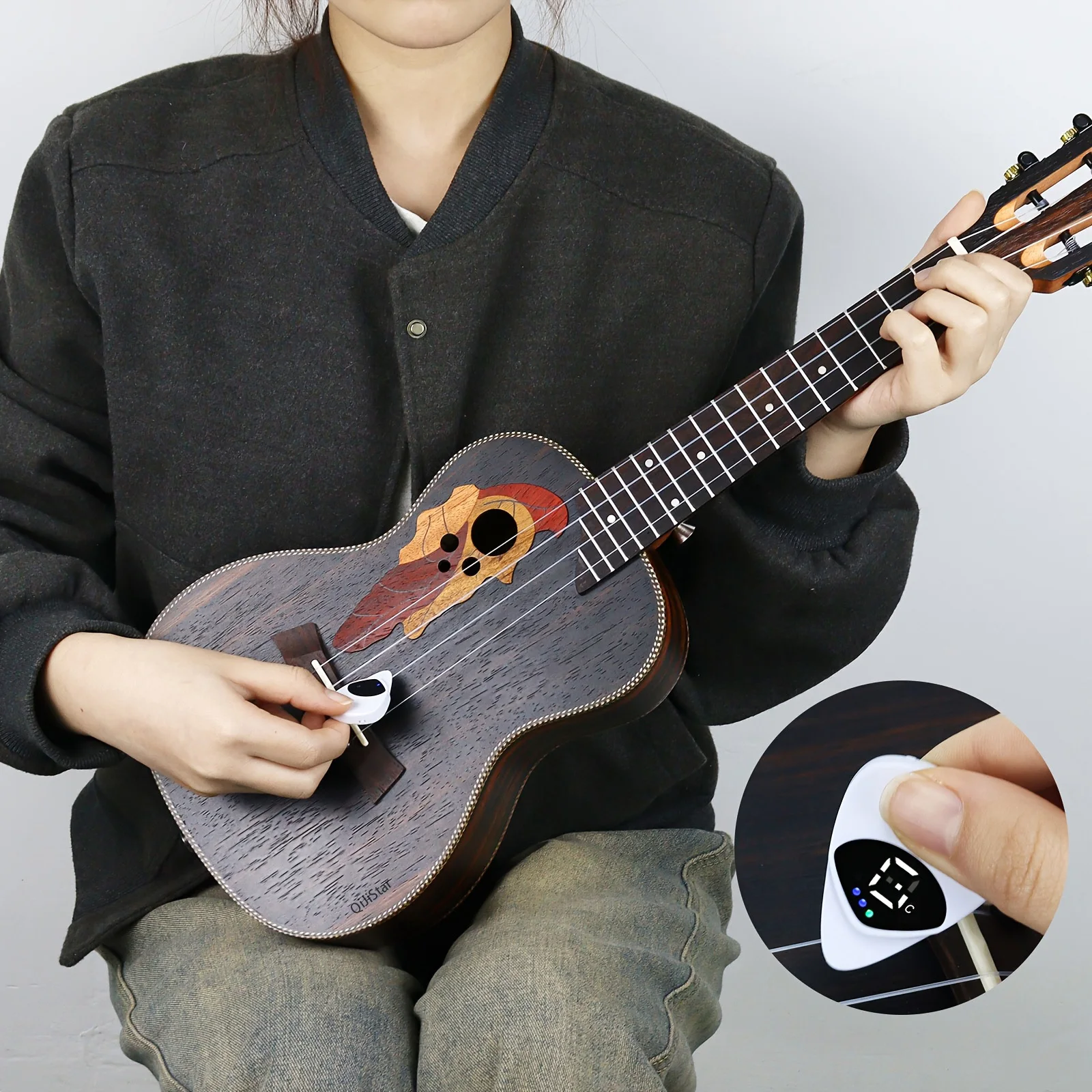 AliExpress 2-in-1 Guitar Pick & Tuner - Portable, Multi-Purpose Pitch Calibrator for Folk Guitars and Ukuleles, 12-Tone Equal Temperament,, view 3