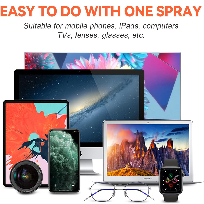 AliExpress 2 in 1 Microfiber Screen Cleaner Spray Bottle Mobile Phone Tablet Computer Microfiber Cloth Cleaning Wipes For iPhone Samsung Mi, view 3