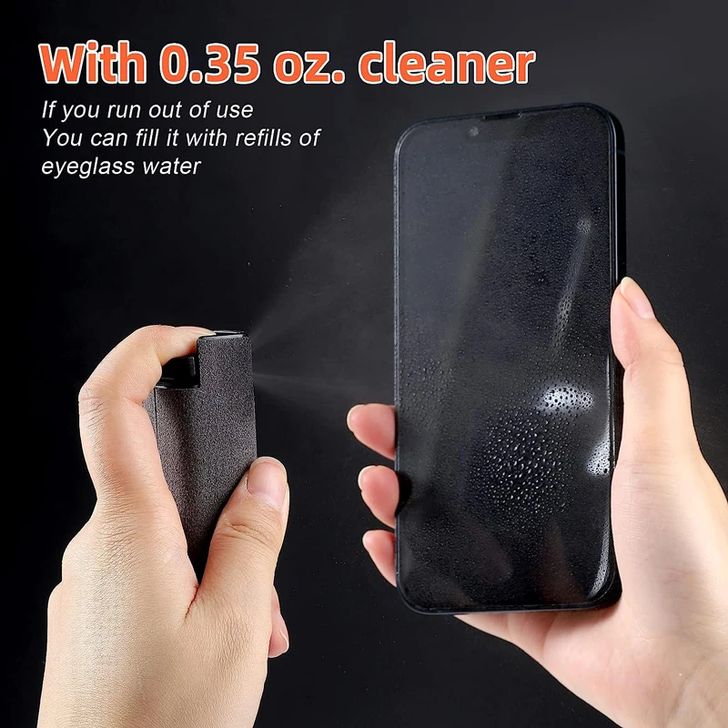 AliExpress 2-in-1 Microfiber Screen Cleaning Kit Empty Spray Bottle & Cleaning Cloth for Phone Tablet Laptop Computer, view 4