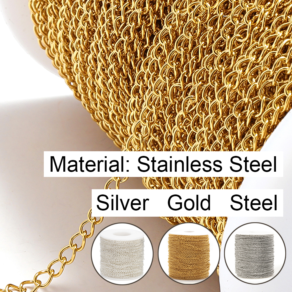 AliExpress Gold Stainless Steel Extension Chain (2m), view 6