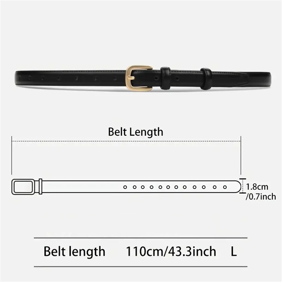 AliExpress 2-pack Casual Fashion Belt with Simple and High-end Feel, Needle Buckle Double Loop Belt Suitable for Daily Wear, view 6