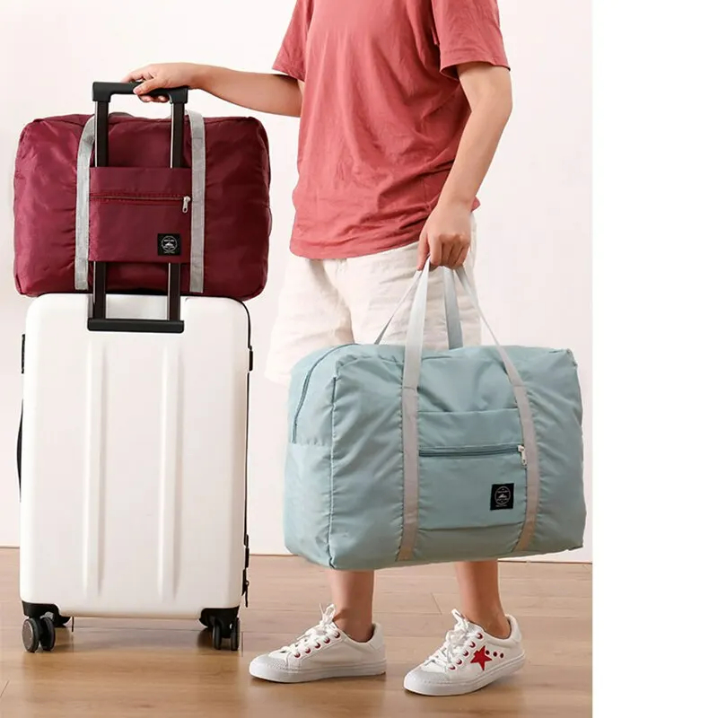 AliExpress 2 Pack Foldable Travel Duffel Bag for Airlines Carry on Bag Weekender Overnight Hospital Tote Bag Gym Duffel Bag Women Men, view 2