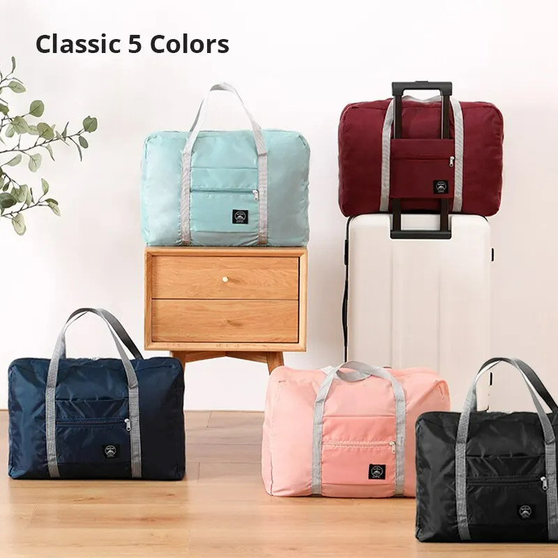 AliExpress 2 Pack Foldable Travel Duffel Bag for Airlines Carry on Bag Weekender Overnight Hospital Tote Bag Gym Duffel Bag Women Men, view 4