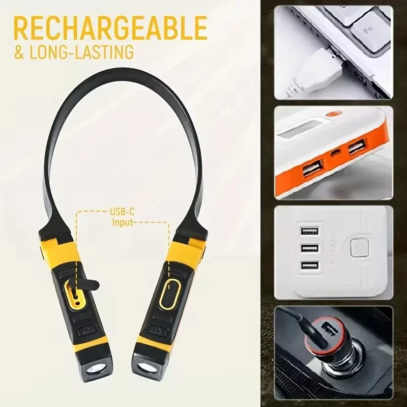 AliExpress 2-Pack Rechargeable LED Neck Reading Lights, view 5