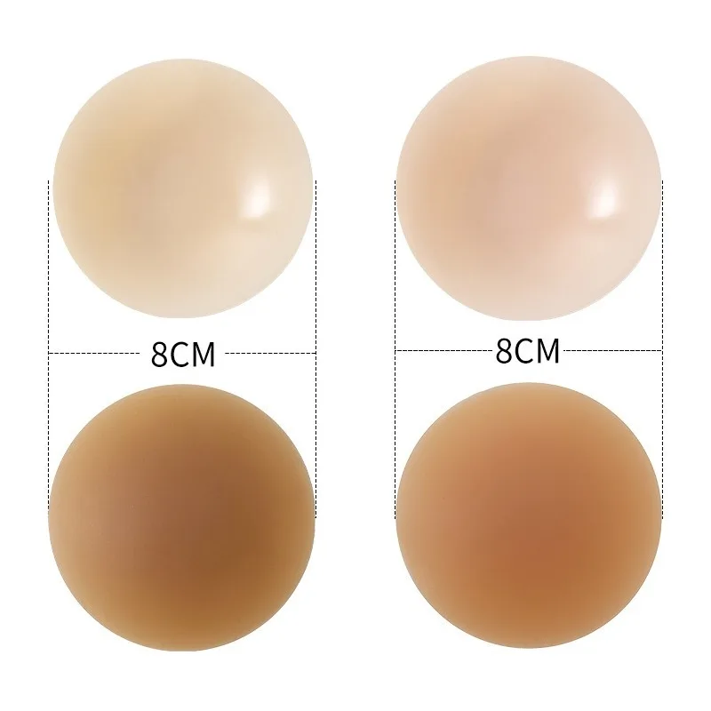 AliExpress 2 Pairs Ultra Thin Reusable Nipple Covers Stickers Adhesive Silicone Breast Petals Pasties Invisible Boob Tape, view 5
