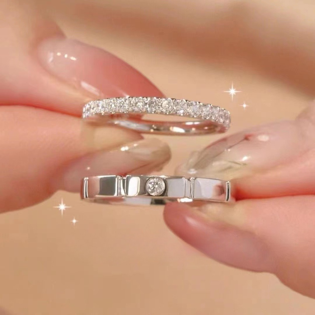 AliExpress 925 Silver Zircon Couple Rings (2-Piece)