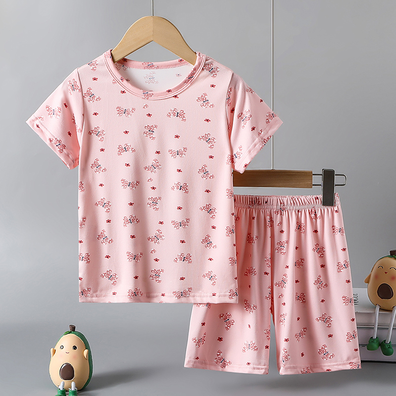 AliExpress 2-Piece Children's Summer Cute cartoon Printed Short-Sleeved Shorts Set for Boys and Girls Casual and Comfortable T-Shirt Shorts, view 3