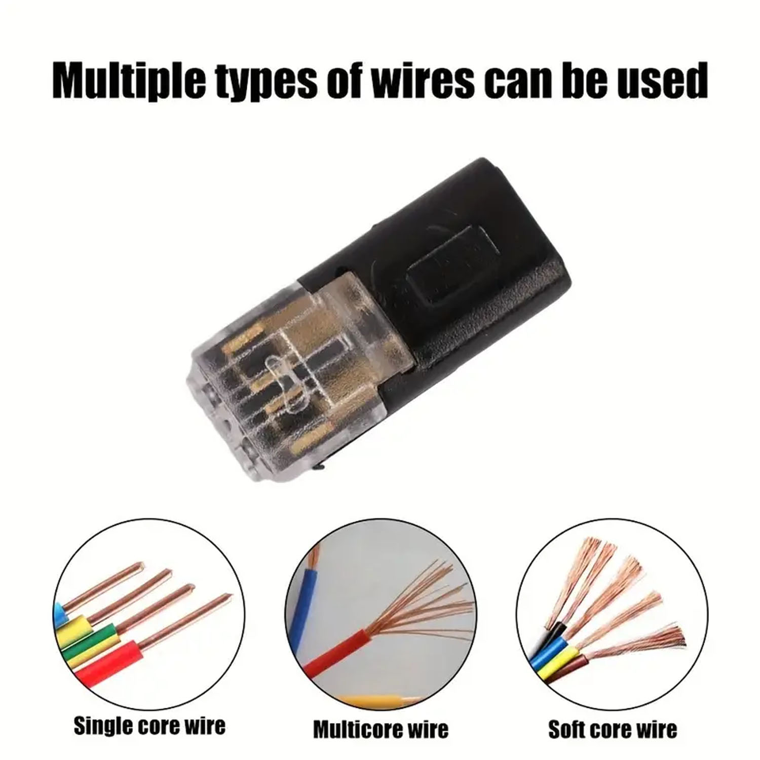 AliExpress 20/30/50/100 Pieces of Locking Plug-In Dual-Wire Led Connectors, 2-Pin 2-Way Universal Compact Cable Connectors, view 4