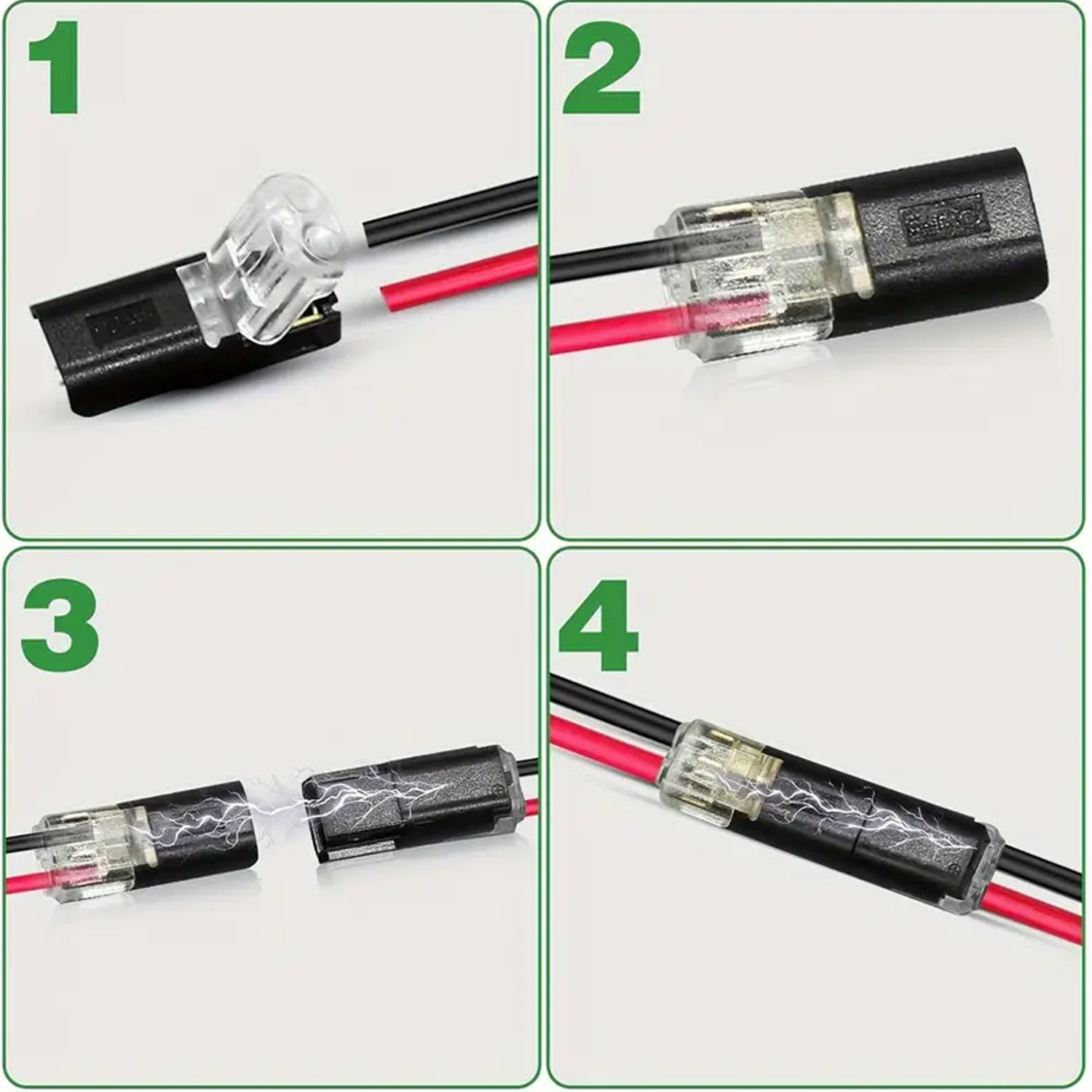 AliExpress 20/30/50/100 Pieces of Locking Plug-In Dual-Wire Led Connectors, 2-Pin 2-Way Universal Compact Cable Connectors, view 5