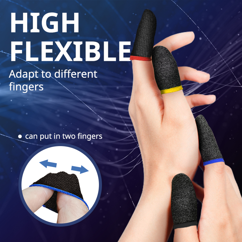 AliExpress 20/40pcs Game Fingertip Gloves For PUBG Mobile Games Touch Screen Finger Cover Sweatproof Anti-slip Touch Screen Finger Gloves, view 2