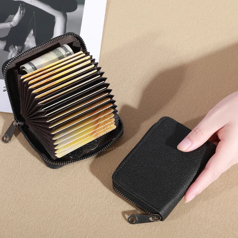 AliExpress 20-Slot PU Leather Card Holder with Coin Pouch
