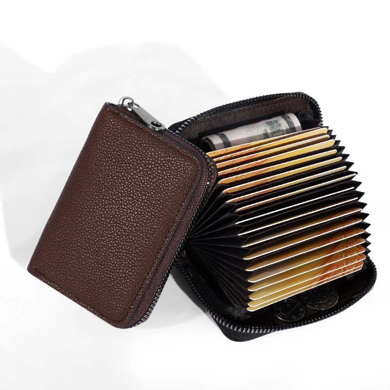 AliExpress 20-Slot PU Leather Card Holder with Coin Pouch, view 3