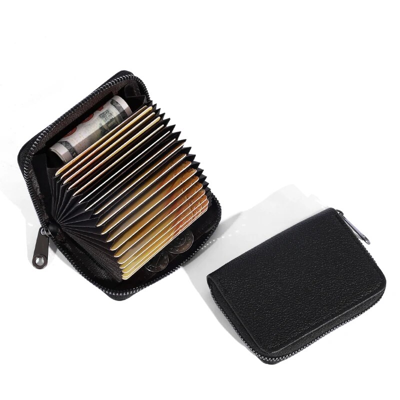 AliExpress 20-Slot PU Leather Card Holder with Coin Pouch, view 6