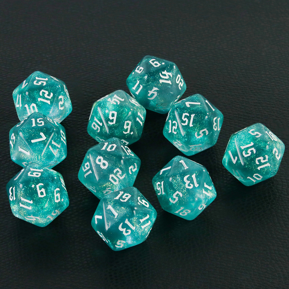 AliExpress 20 Sided Mixed Colours Polyhedral Dice D20 Amazing Glitter Dice for RPG DND Math Teaching Playing Tabletop Games, view 4