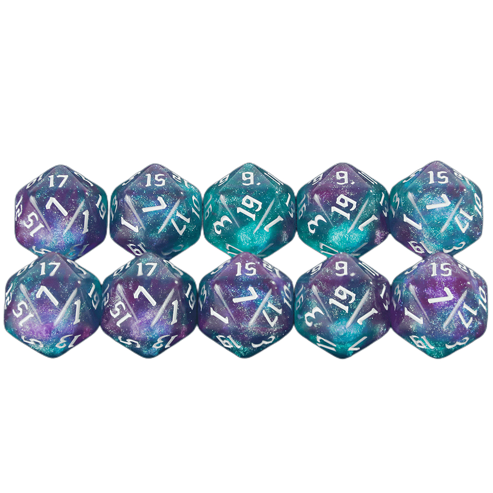 AliExpress 20 Sided Mixed Colours Polyhedral Dice D20 Amazing Glitter Dice for RPG DND Math Teaching Playing Tabletop Games, view 6
