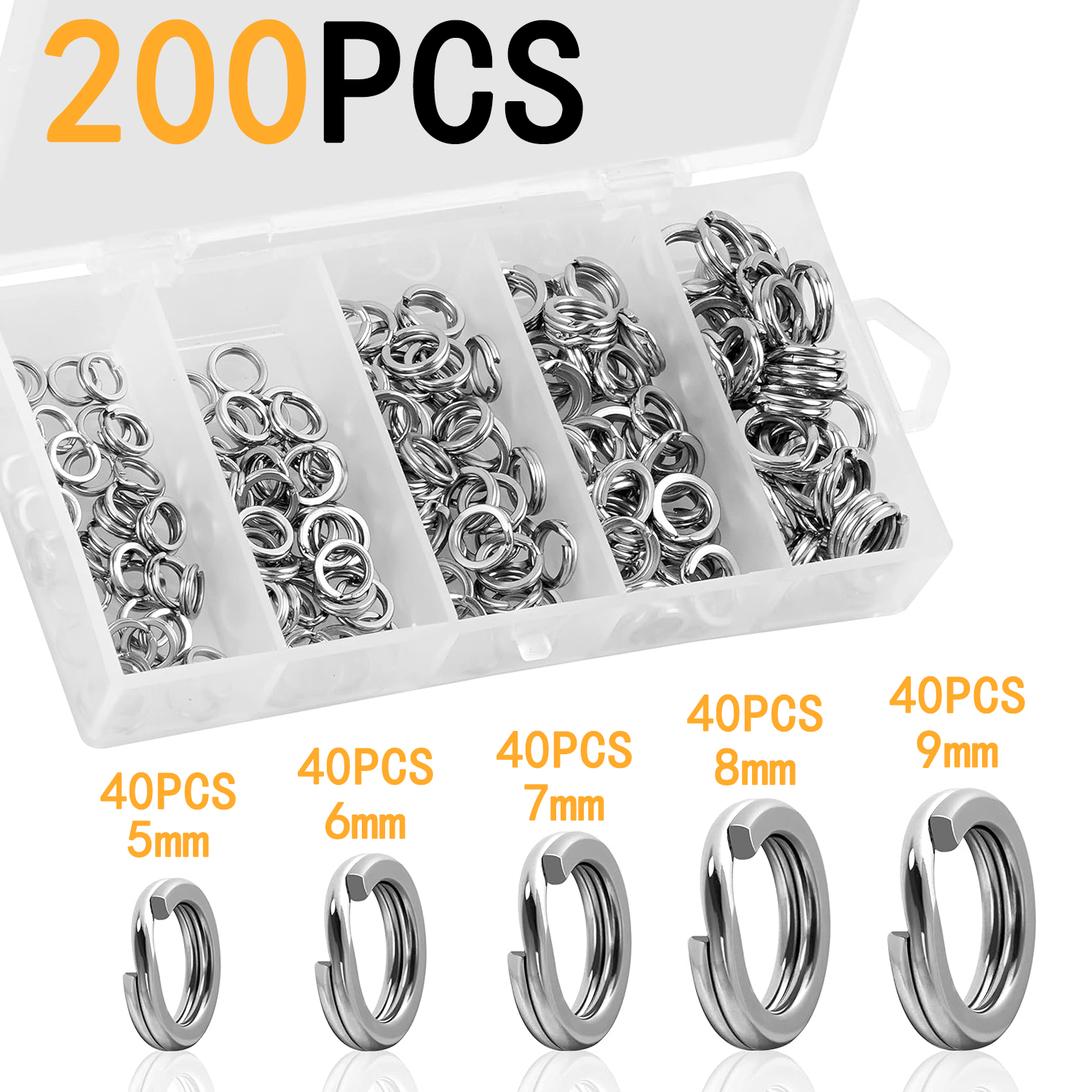 AliExpress Stainless Steel Fishing Split Rings (200 or 250), view 2
