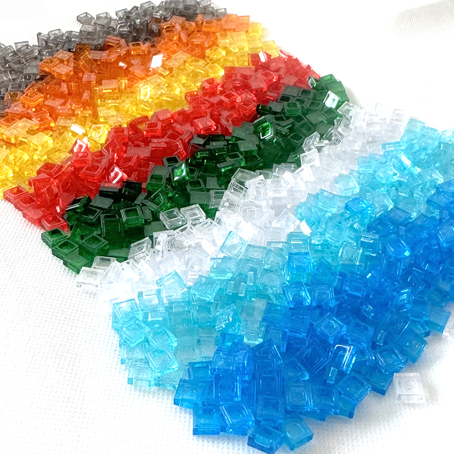 AliExpress 200PCS 1x1 Transparent Clear Colorful Bricks Flat Tile Smooth Building Blocks DIY Educational Creative Parts Toy for Kids 3070, view 5