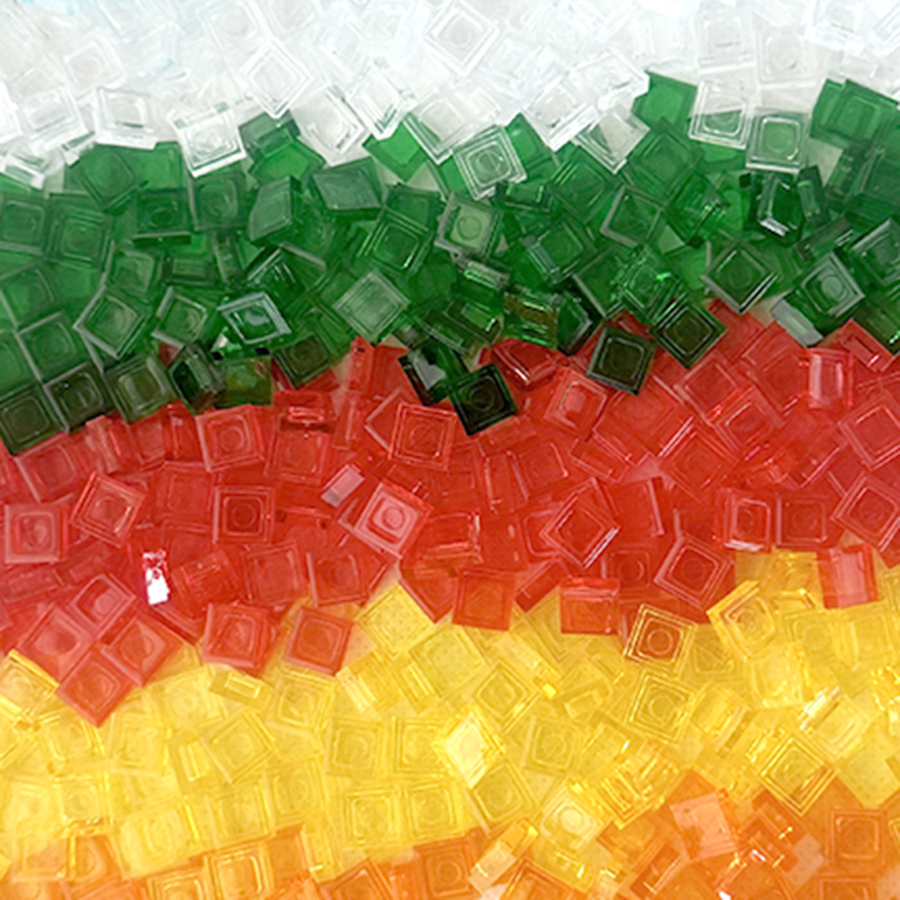 AliExpress 200PCS 1x1 Transparent Clear Colorful Bricks Flat Tile Smooth Building Blocks DIY Educational Creative Parts Toy for Kids 3070, view 6