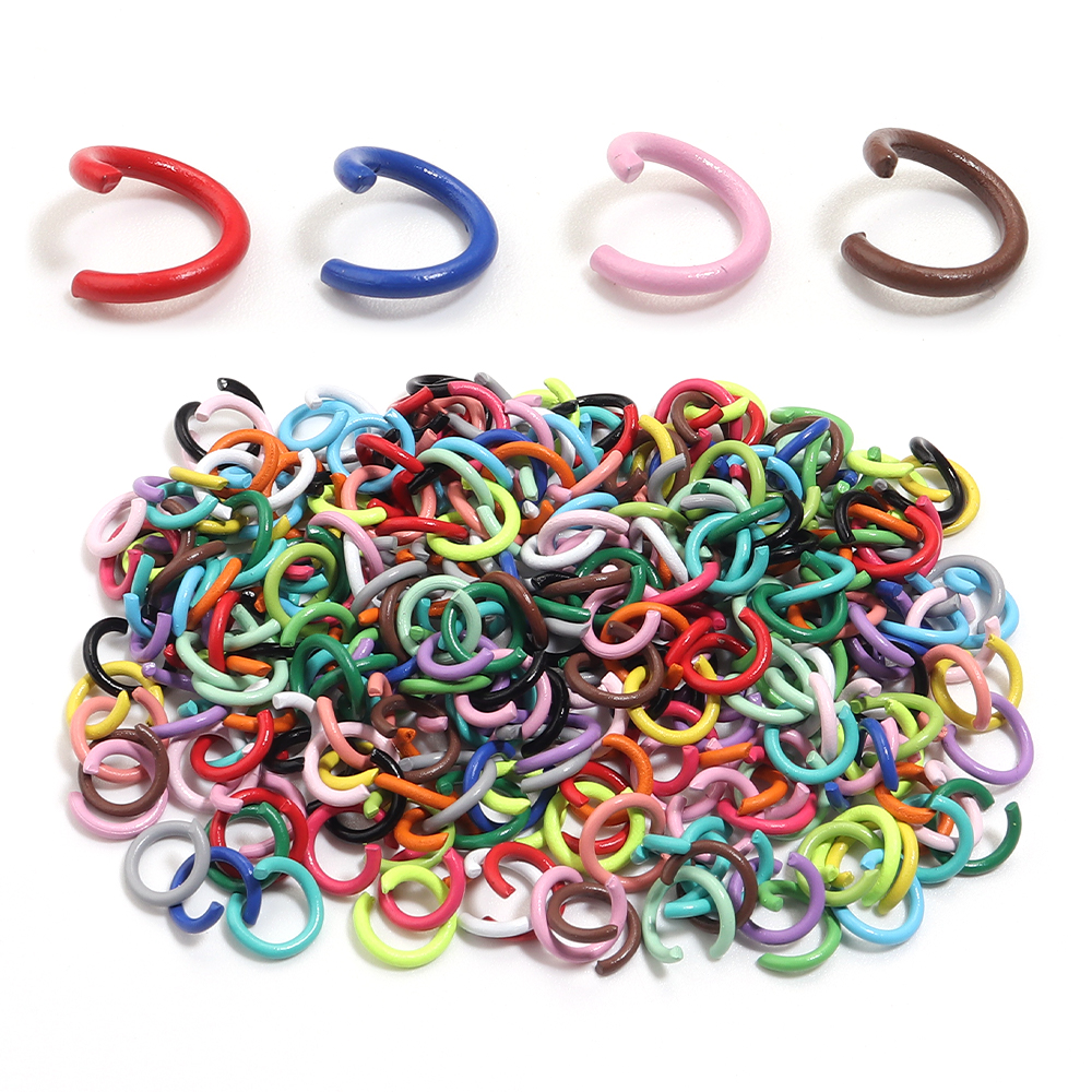 AliExpress 200-Piece 8 mm Colorful Open Jump Rings, view 3