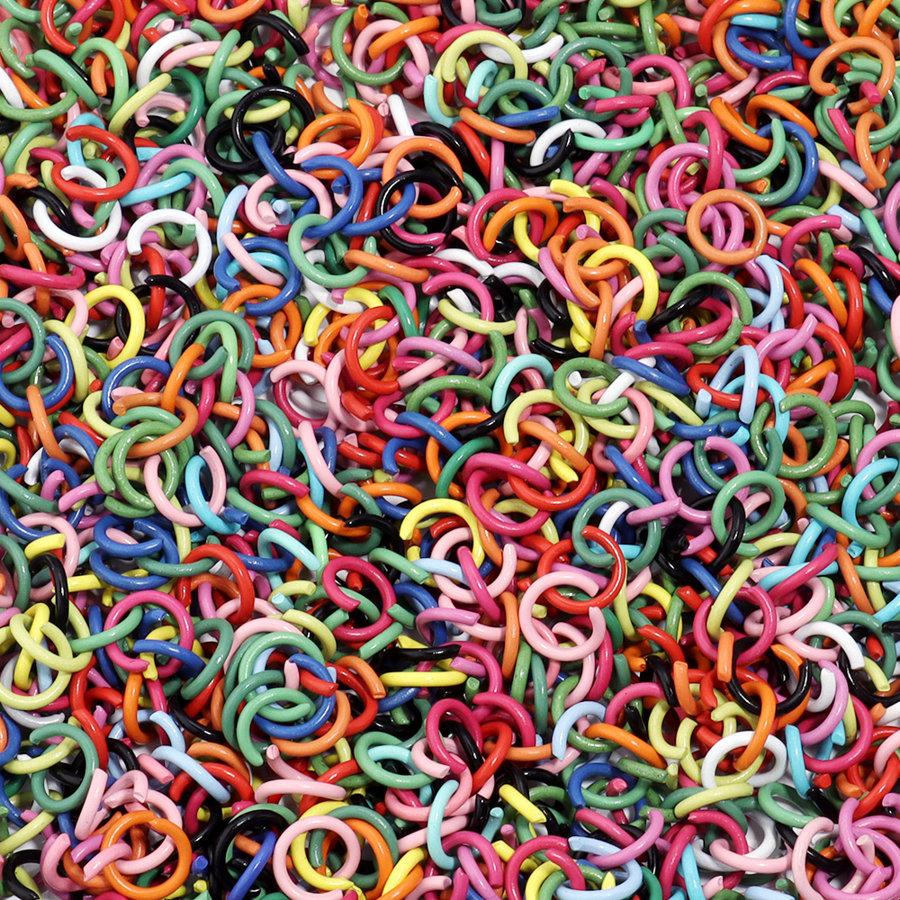 AliExpress 200-Piece 8 mm Colorful Open Jump Rings, view 5