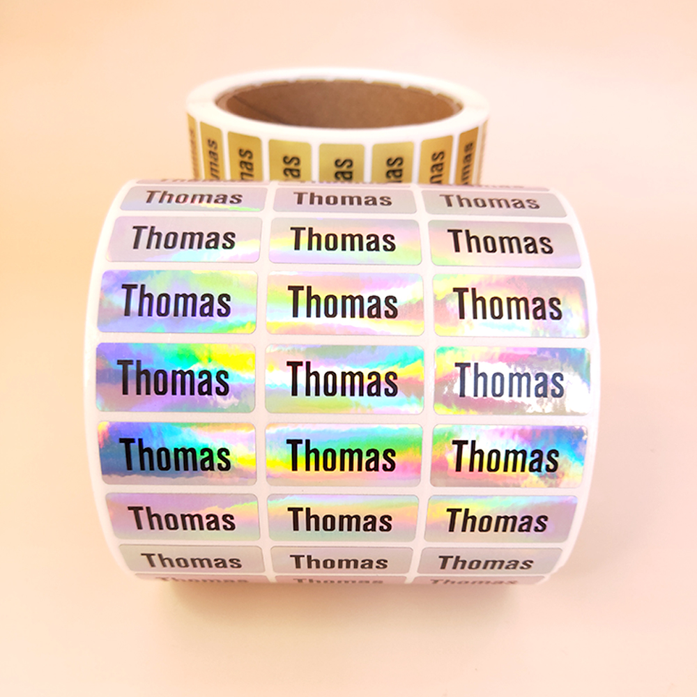 AliExpress 200Pcs Custom Waterproof Hebrew Name Stickers Personalized Children Hologram Label Sticker With Students School Stationery Tag