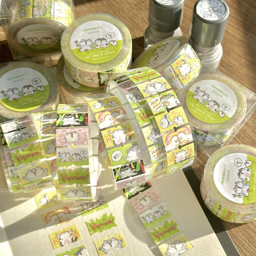 AliExpress 200pcs/Roll Transparent Cute Cats Stickers for Kids Funny Animal MEME Decals Waterproof Decorative Scrapbooking Phone Case, view 4