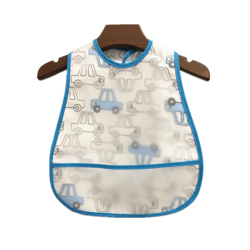 AliExpress 2023New Cartoon Pattern EVA Waterproof Pocket Lunch Feeding Bibs Adjustable Baby Bibs Cute Children Baby Apron Kids Burp Cloths, view 4