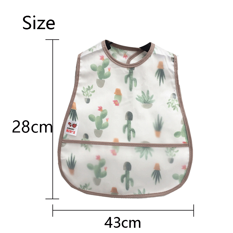 AliExpress 2023New Cartoon Pattern EVA Waterproof Pocket Lunch Feeding Bibs Adjustable Baby Bibs Cute Children Baby Apron Kids Burp Cloths, view 6