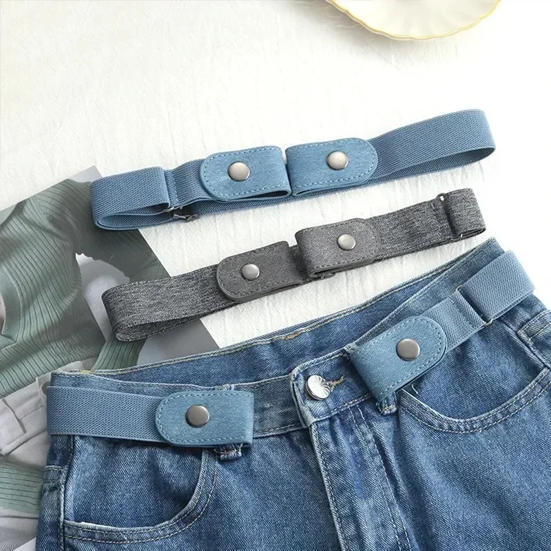 AliExpress 2024 Canvas Adjustable Elastic Waist Band Invisible Belt Buckle-Free Belts for Women Men Jean Pants Dress No Buckle Easy To Wear