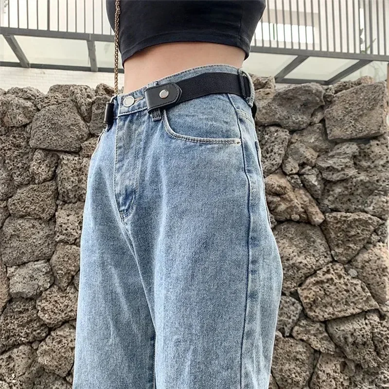 AliExpress 2024 Canvas Adjustable Elastic Waist Band Invisible Belt Buckle-Free Belts for Women Men Jean Pants Dress No Buckle Easy To Wear, view 3