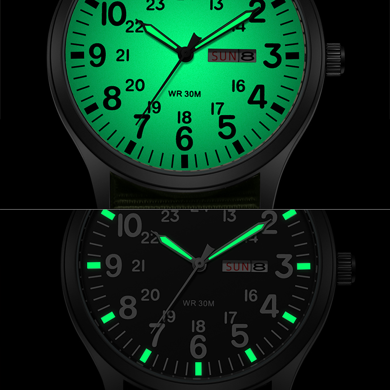 AliExpress TPW Field Watch with Fabric Strap and 24-Hour Dial, view 3