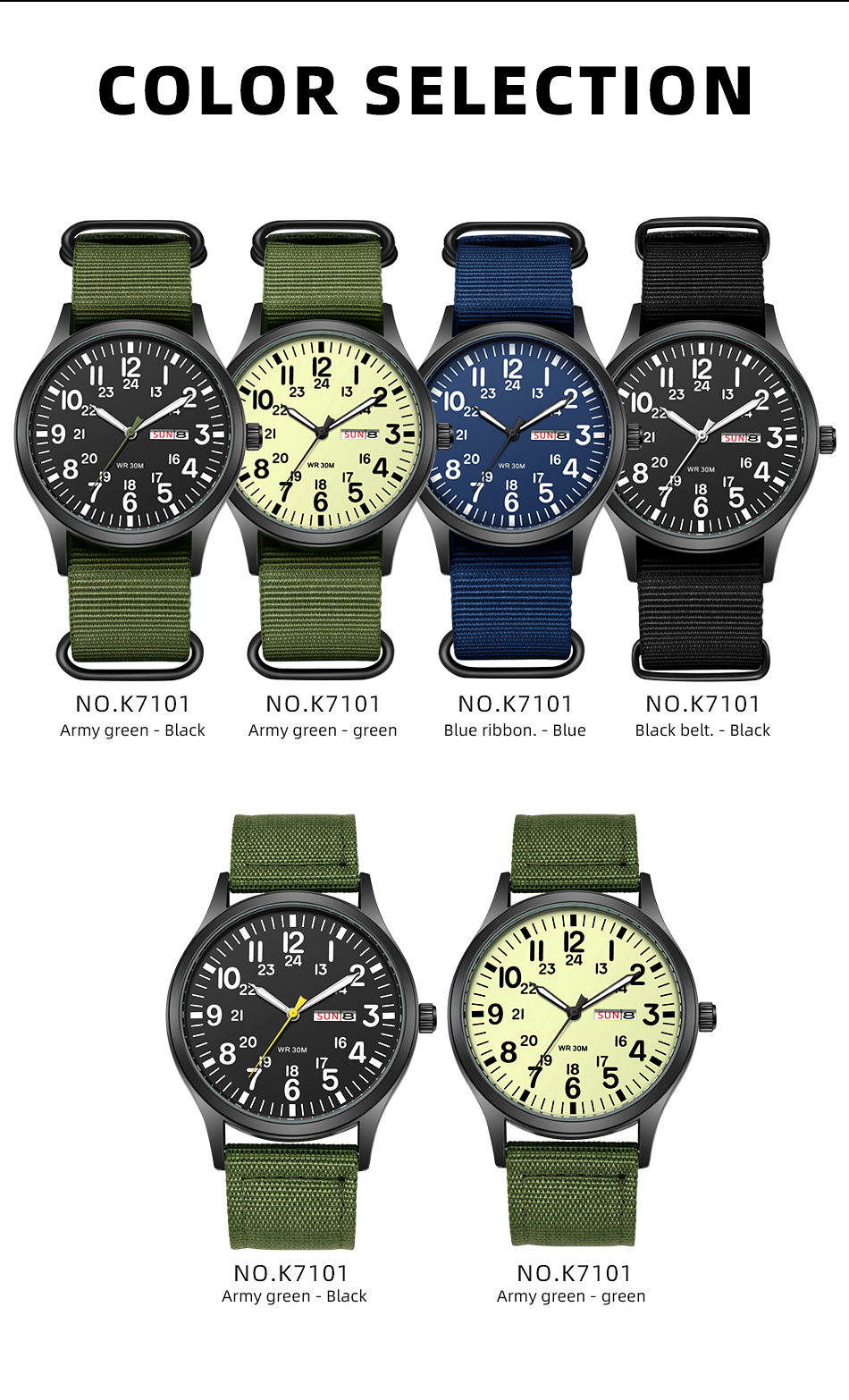 AliExpress TPW Field Watch with 24-Hour Display, view 6