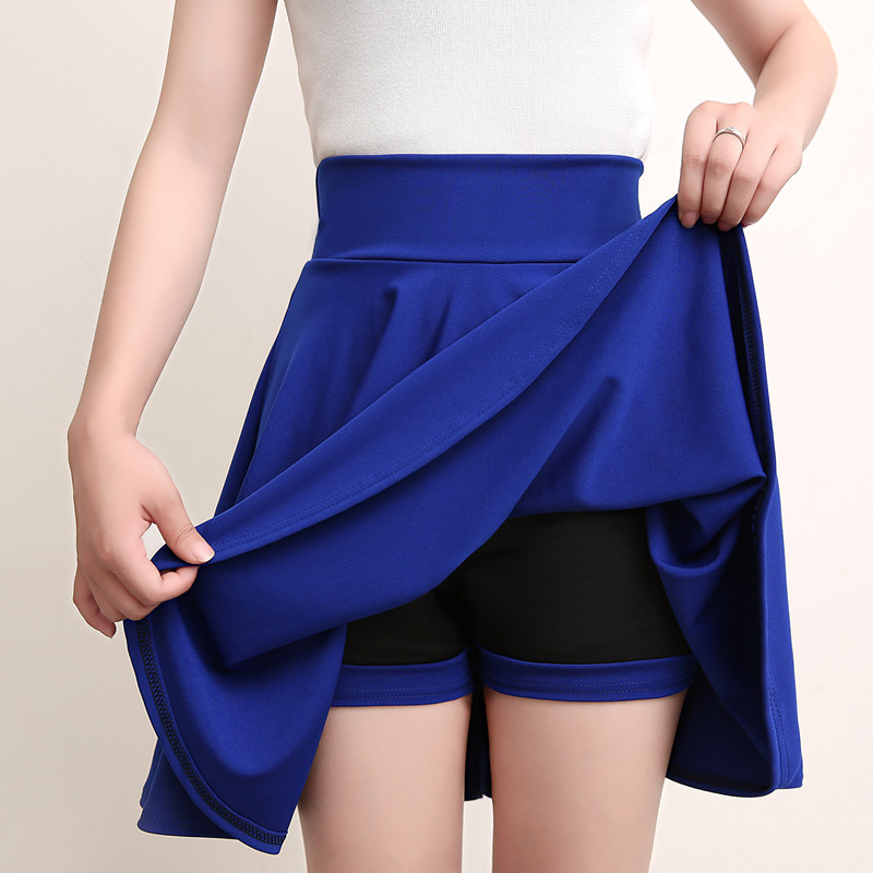 AliExpress 2025 Flared Skirts Women's Basic Shorts Skirt Fashion Versatile Black Casual Mini Skater Medium Pleated Fluffy Skirt Plus Size, view 4