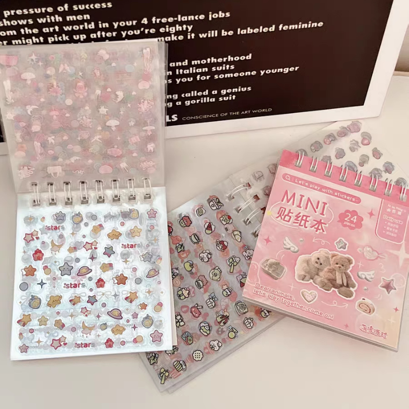 AliExpress 2025 Mini Sticker Book for Kids 300+ DIY Scrapbooking Stickers Kawaii Cartoon Dessert Journal Decal Kawaii Decoration Sticker