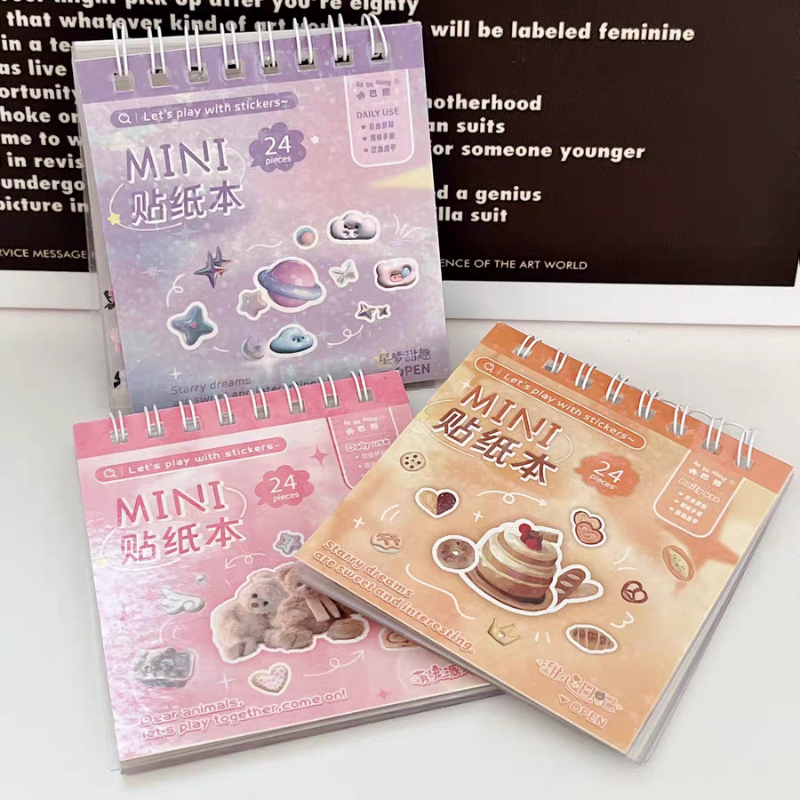 AliExpress 2025 Mini Sticker Book for Kids 300+ DIY Scrapbooking Stickers Kawaii Cartoon Dessert Journal Decal Kawaii Decoration Sticker, view 2