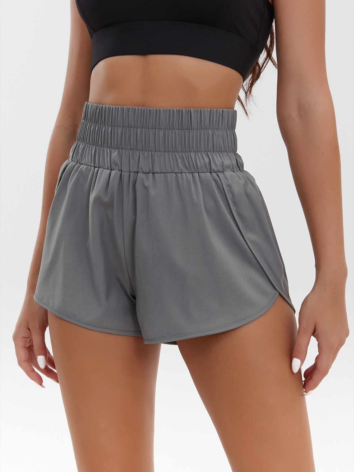 AliExpress 2025 New European and American Women's Shorts High Waist Elastic Loose Quick-drying Sports Casual Shorts Breathable Pants, view 4