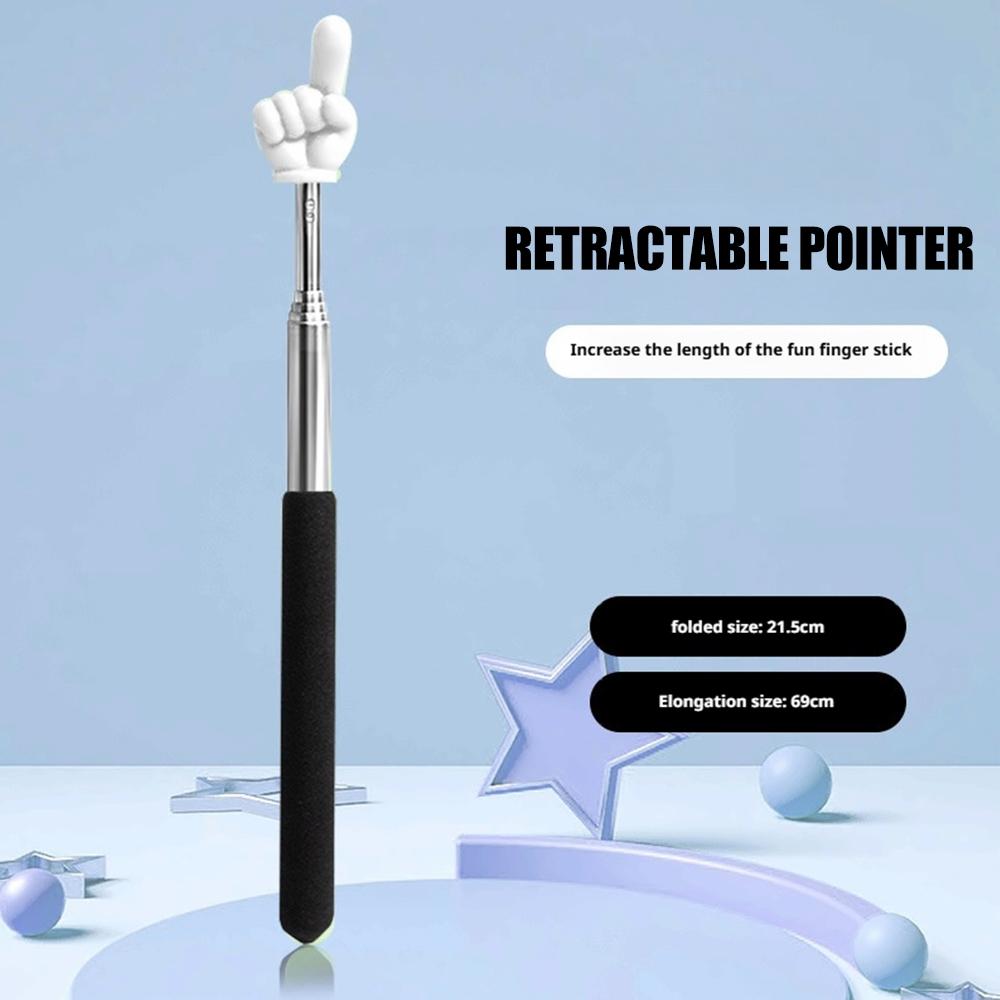 AliExpress 2025 New Stainless Steel Pointer Finger Teacher Finger Pointer Reading Stick Whiteboard Teaching Pointer Sticks Handheld, view 2