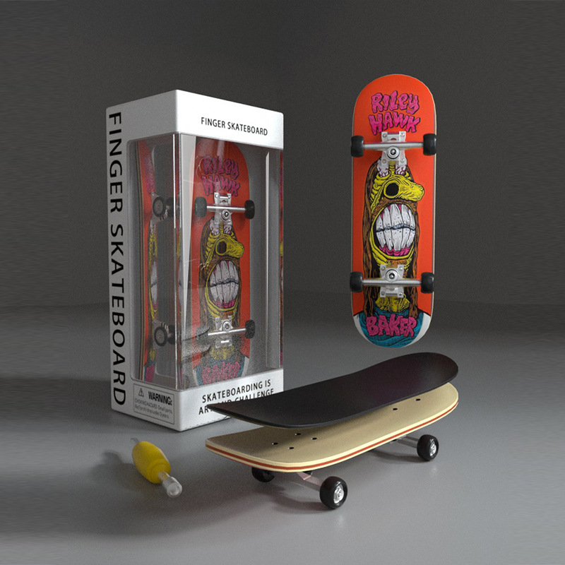 AliExpress 2025 New Toy Finger Skateboards Hobbies Novelty Anti Stress Sensory Fingerboard Toys Mini Funny Gift For Kids Boy, view 2