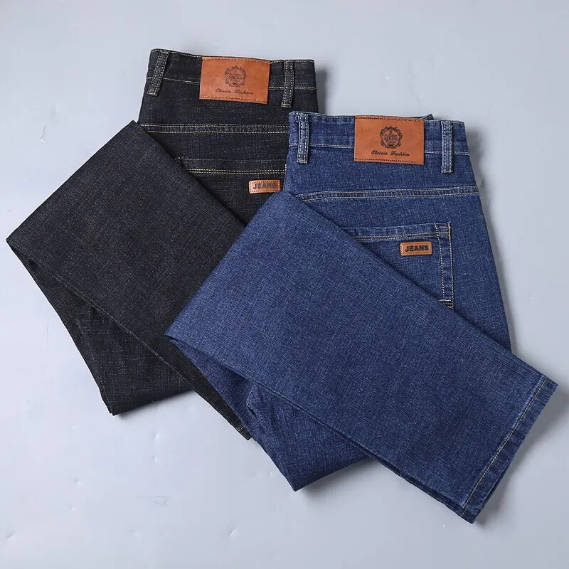 AliExpress 2025 Spring New Mens Slim Fit Classic Skinny Jeans Male Slim Fit Pencil Denim Blue Casual Street Style Casual Mens Skinny Jeans