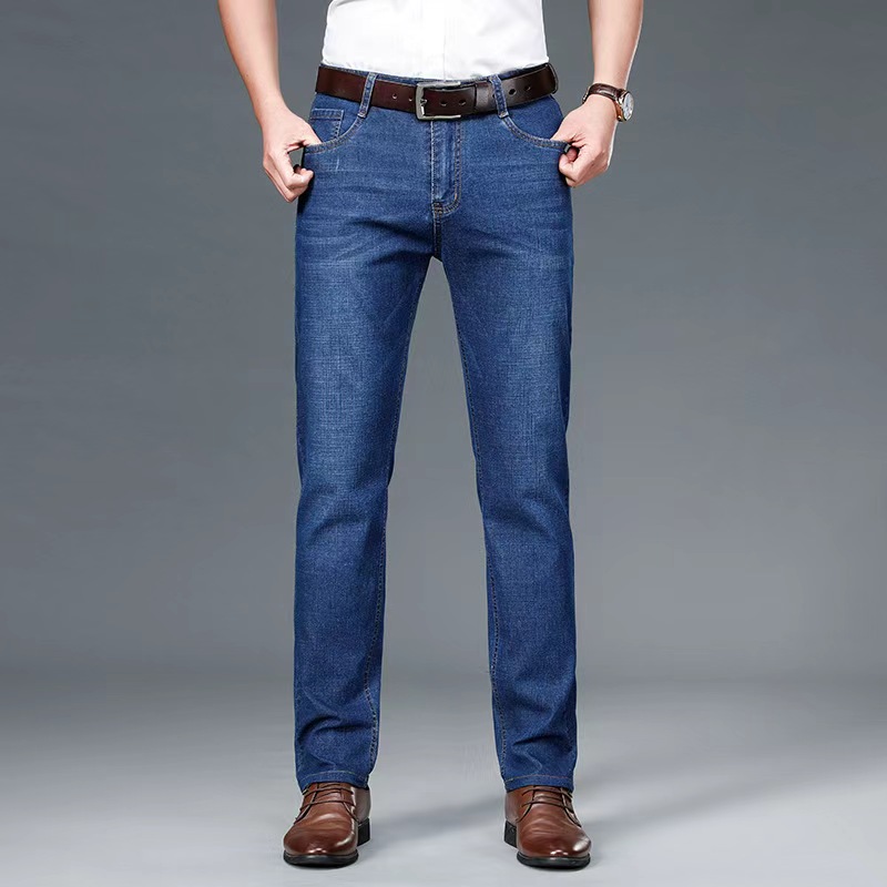 AliExpress 2025 Spring New Mens Slim Fit Classic Skinny Jeans Male Slim Fit Pencil Denim Blue Casual Street Style Casual Mens Skinny Jeans, view 5